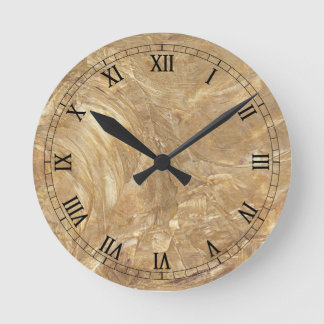 Horloge Ronde Finition fausse marbre crème
