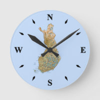Finland Map Clock