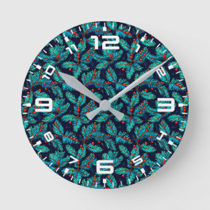 Horloge Ronde Fir de Noël Motif-82397