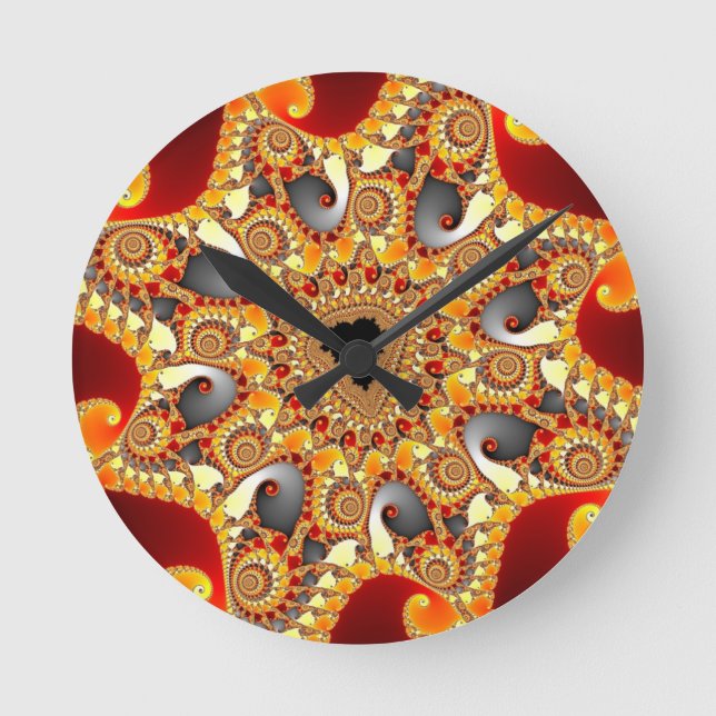 Horloge Ronde Fire fractal (Recto)
