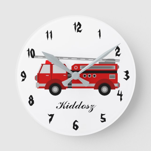 Horloge Ronde Fire truck (Recto)