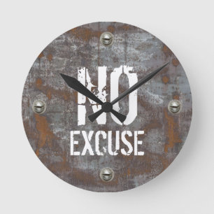 Horloge Ronde Fitness No Excuse Rusty metal