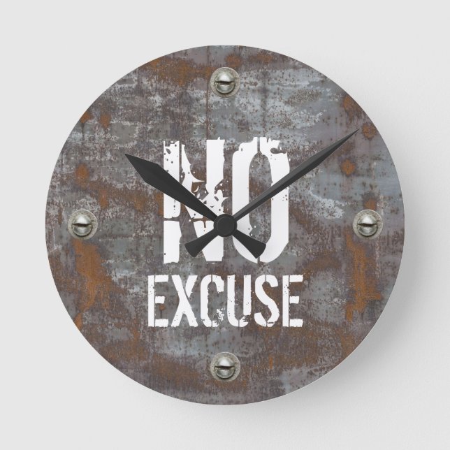 Horloge Ronde Fitness No Excuse Rusty metal (Recto)
