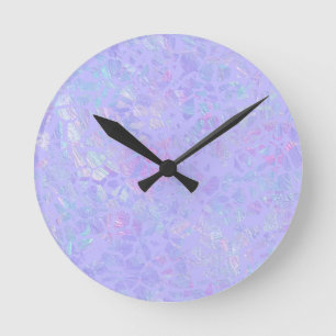 Horloge Ronde Flacons violets et multicolores