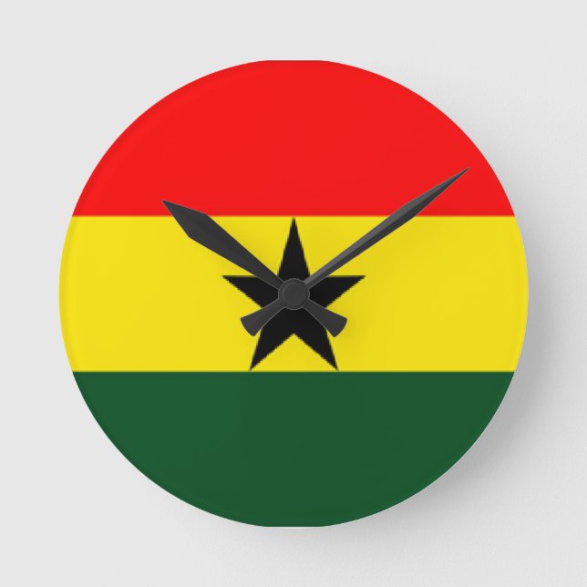 Horloge Ronde Flag du Ghana (Recto)