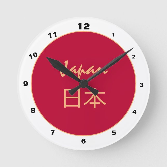 Horloge Ronde Flag & Japan trendy fashion /design clock (Recto)