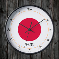Flag japonais & Japan fashion /kanji clock 日 本