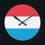 Horloge Ronde Flag of Luxembourg Wall Clock<br><div class="desc">Flag of Luxembourg Wall Clock</div>