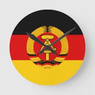 Horloge Ronde Flagge der DDR - Drapeau de la RDA (Allemagne de l