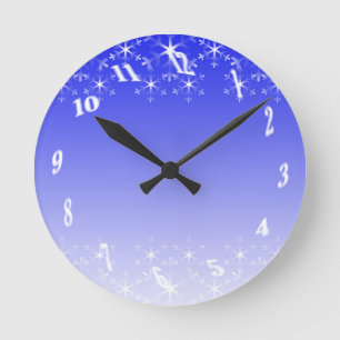 Horloge Ronde Flambeaux de Noël