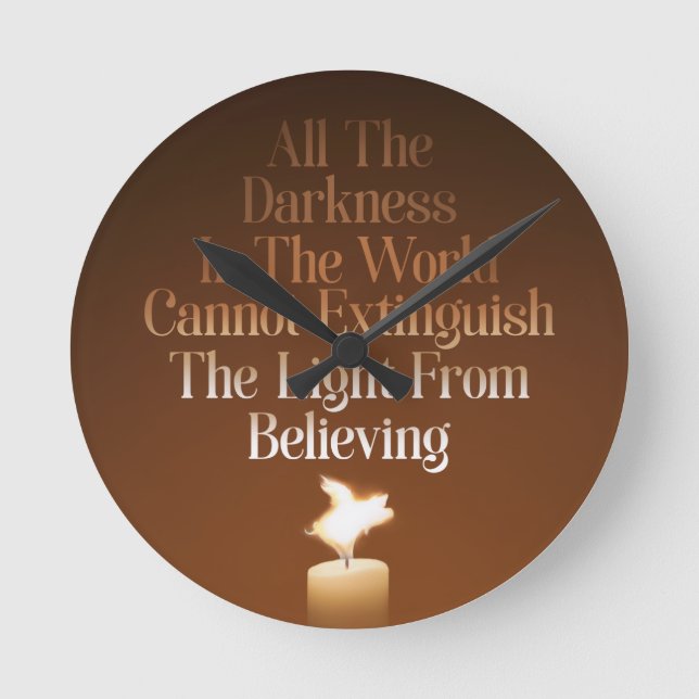 Horloge Ronde flamme de bougie de cochon volant (Recto)