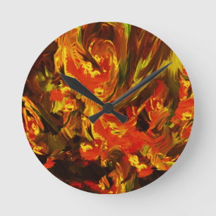 Horloge Ronde Flammes d'amour