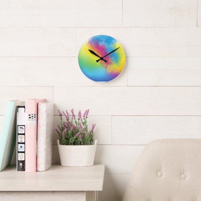 Horloge Ronde flash de couleur (Salle de lecture)