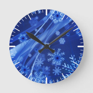 Horloge Ronde Flèches bleues
