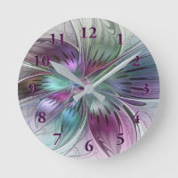 Fleur Abstraite Colorée Art Fractal Floral Moderne