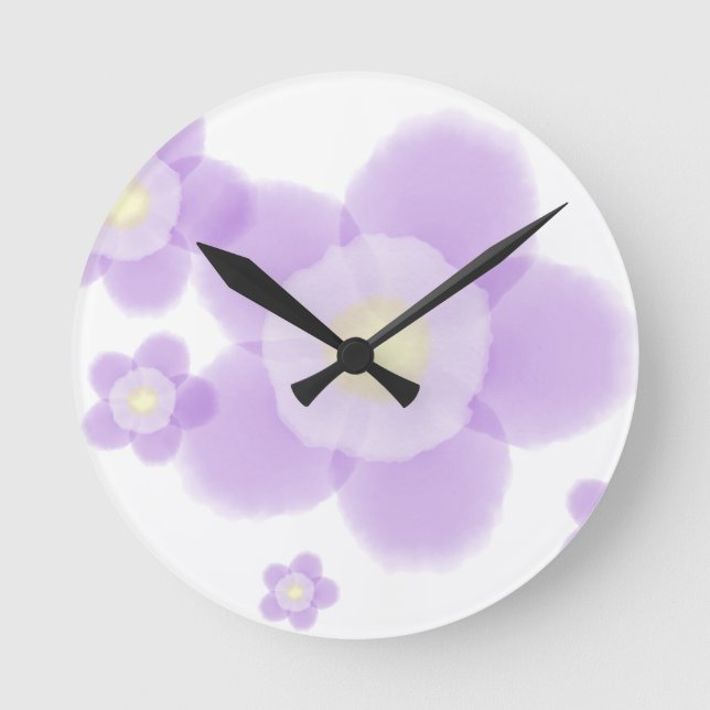 Horloge Ronde Fleur aquarelle (Recto)