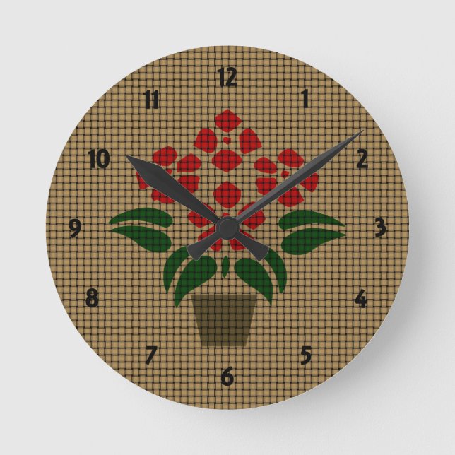 Horloge Ronde Fleur Armure-Comme (Recto)