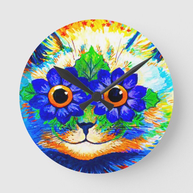Horloge Ronde Fleur de chat (Recto)