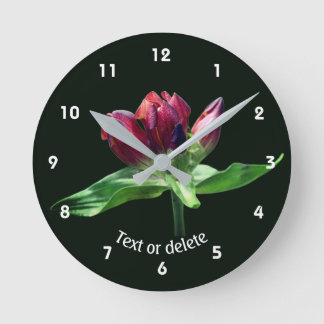 Horloge Ronde Fleur de Gentiane Personnalisée