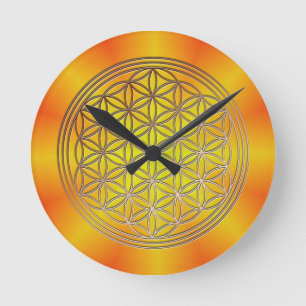 Horloge Ronde Fleur de la vie Motif 5