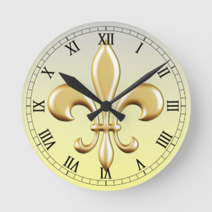 Horloge Ronde Fleur de Lis