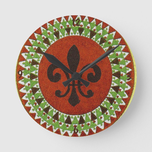 Horloge Ronde Fleur de Lis (Recto)
