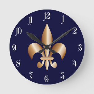 Horloge Ronde Fleur de lis