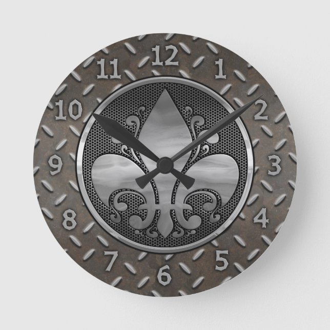 Horloge Ronde Fleur de métallc (Recto)