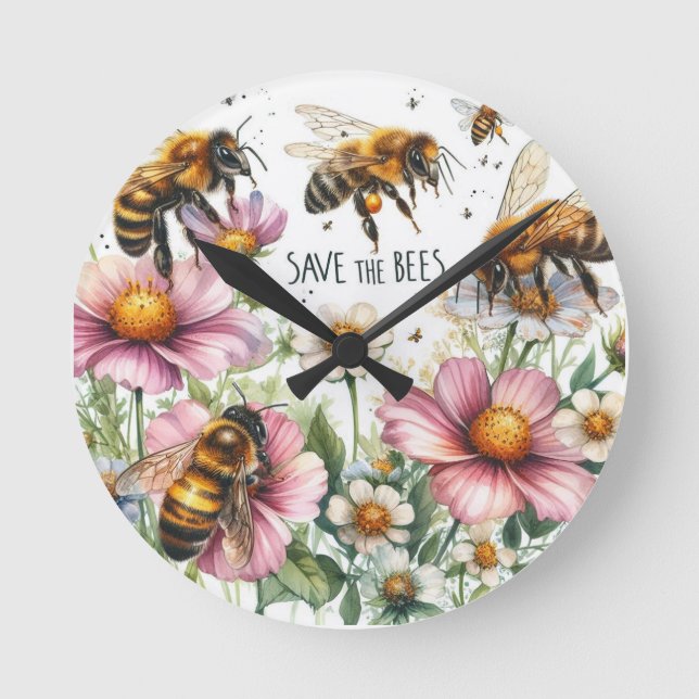 Horloge Ronde Fleur de Noël sauvage (Recto)