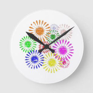 Horloge Ronde Fleur en panne