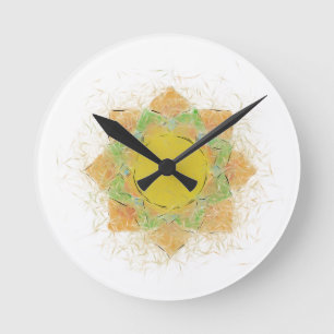 Horloge Ronde Fleur Ethereal Lotus