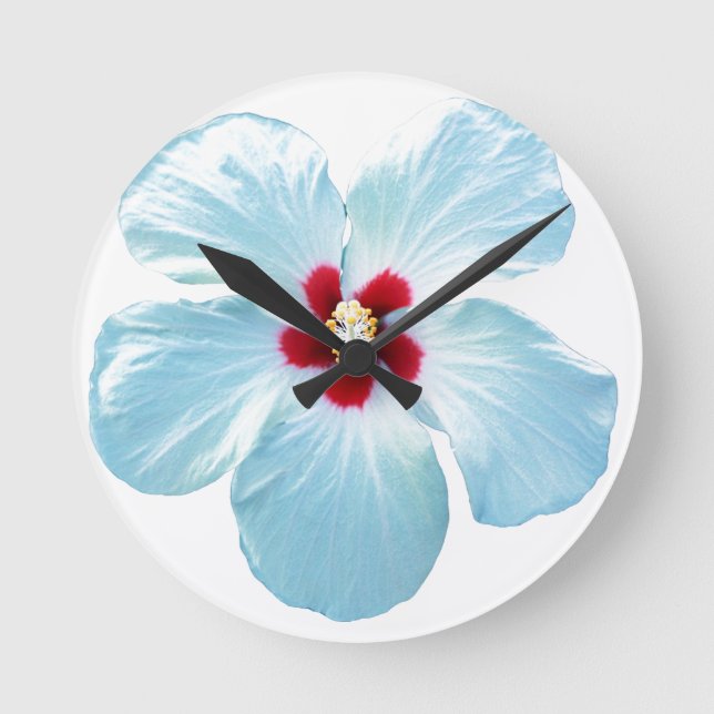 Horloge Ronde Fleur hawaïenne de ketmie (Recto)
