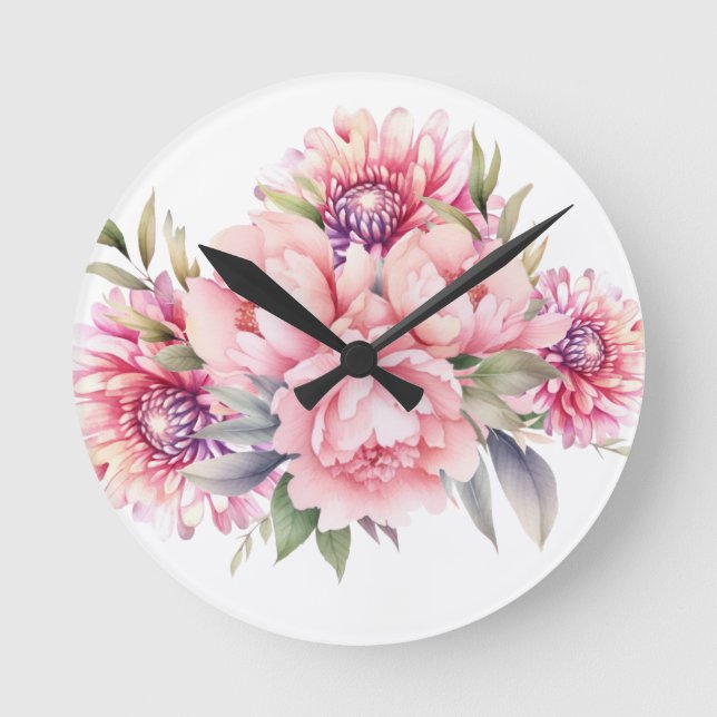 Horloge Ronde Fleur mignonne (Recto)