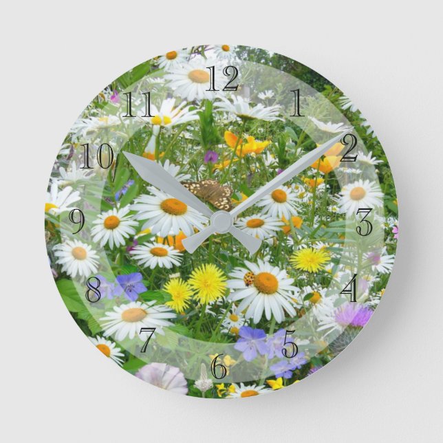 Horloge Ronde Fleur sauvage (Recto)