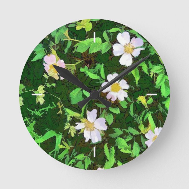 HORLOGE RONDE FLEUR SAUVAGE (Recto)