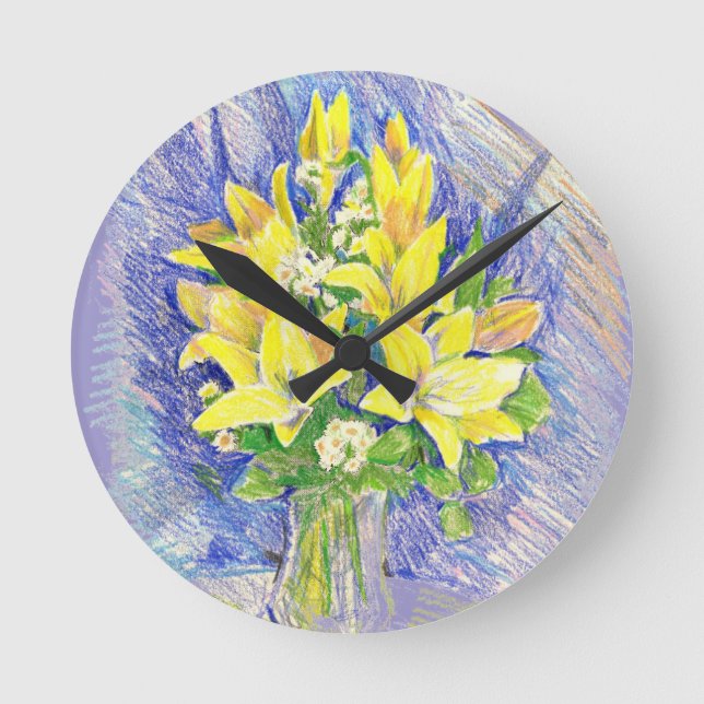Horloge Ronde Fleurs (Recto)