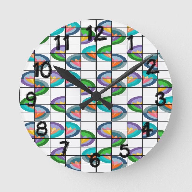 Horloge Ronde Fleurs (Recto)