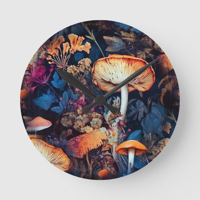 Horloge Ronde Fleurs art nature (Recto)