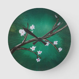 Horloge Ronde Fleurs de cerisier
