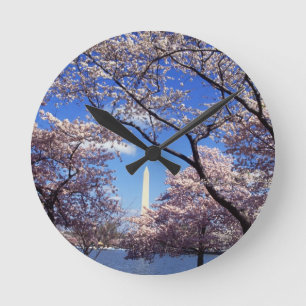 Horloge Ronde Fleurs de cerisier dans le Washington DC