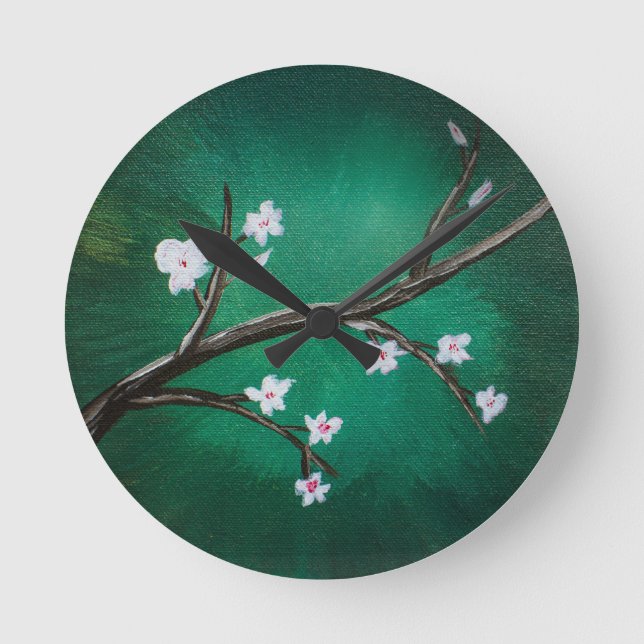 Horloge Ronde Fleurs de cerisiers (Recto)