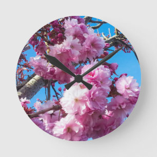 Horloge Ronde Fleurs de cerisiers au printemps
