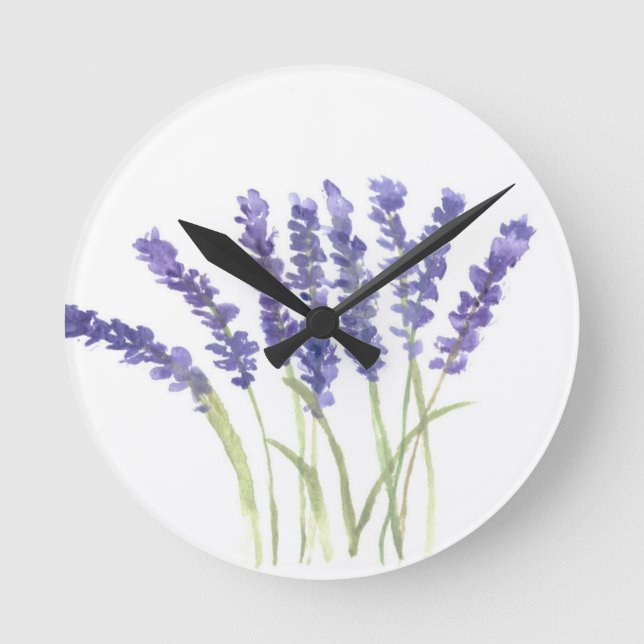 Horloge Ronde Fleurs de lavande (Recto)