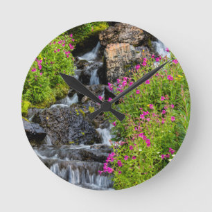 Horloge Ronde Fleurs de singes le long du ruisseau Lunch dans le