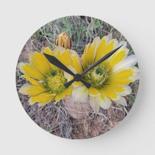 Horloge Ronde Fleurs du désert