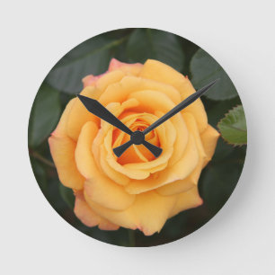 Horloge Ronde Fleurs roses fleurs fleur amour femme couple amour