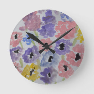 Horloge Ronde Fleurs sauvages d'été