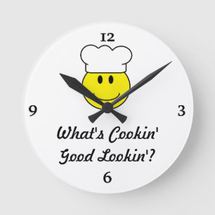 Horloge Ronde Flirt d'horloge de cuisine de visage