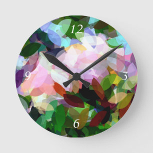 HORLOGE RONDE FLORAL