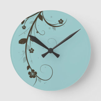 Horloge Ronde Floral Custom
